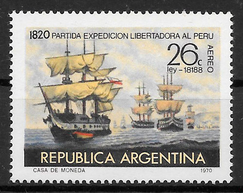 sello transporte Argentina 1970
