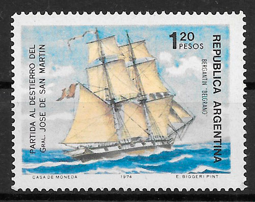 colección sellos transporte 1973