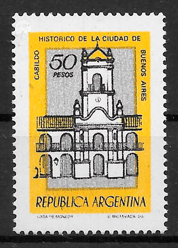 filatelia colección arquitectura Argentina 1977