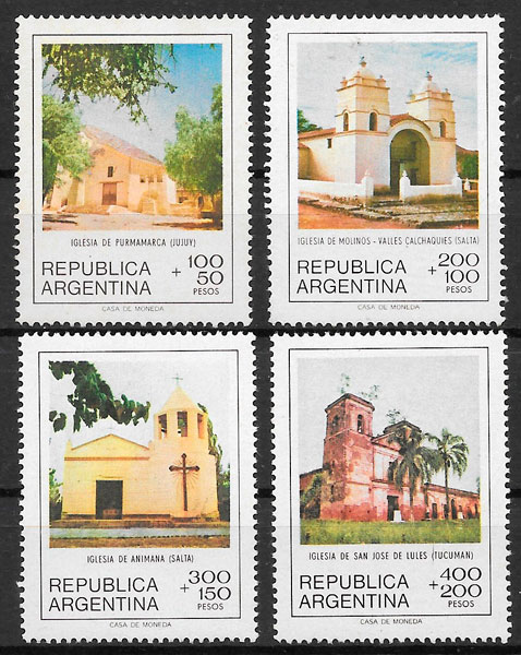 colección sellos arquitectura Argentina 1979