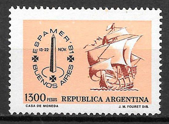 colección selos transporte Argentina 1981