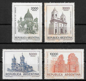 filatelia colección arquitectura Argentina 1982