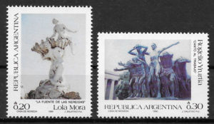 filatelia colección arte Argentina 1986