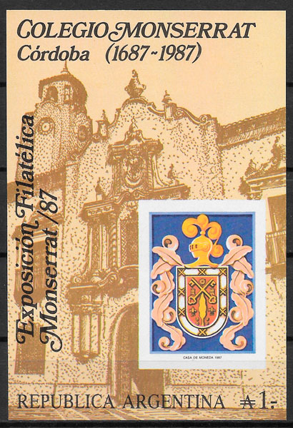 colección sellos arquitectura Argentina 1987