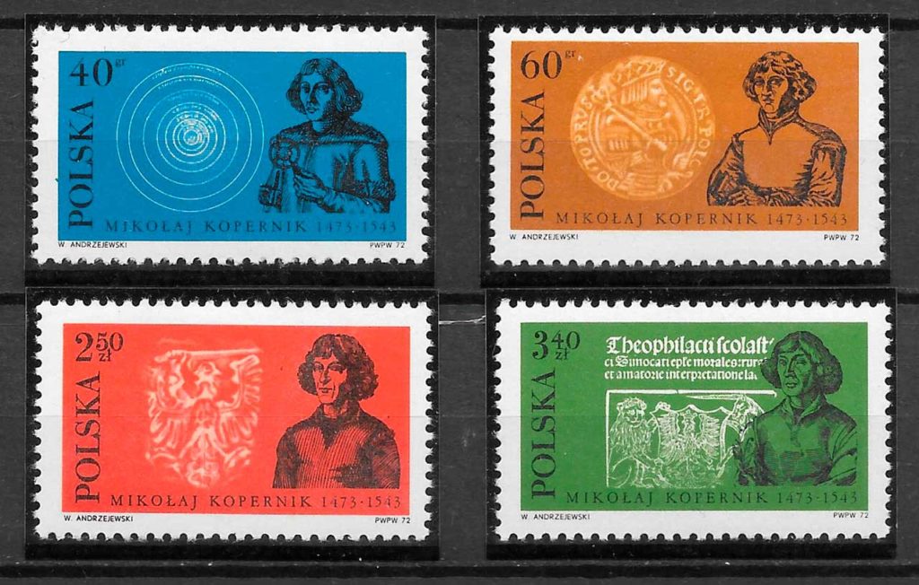 filatelia coleccion personalidades Polonia 1972