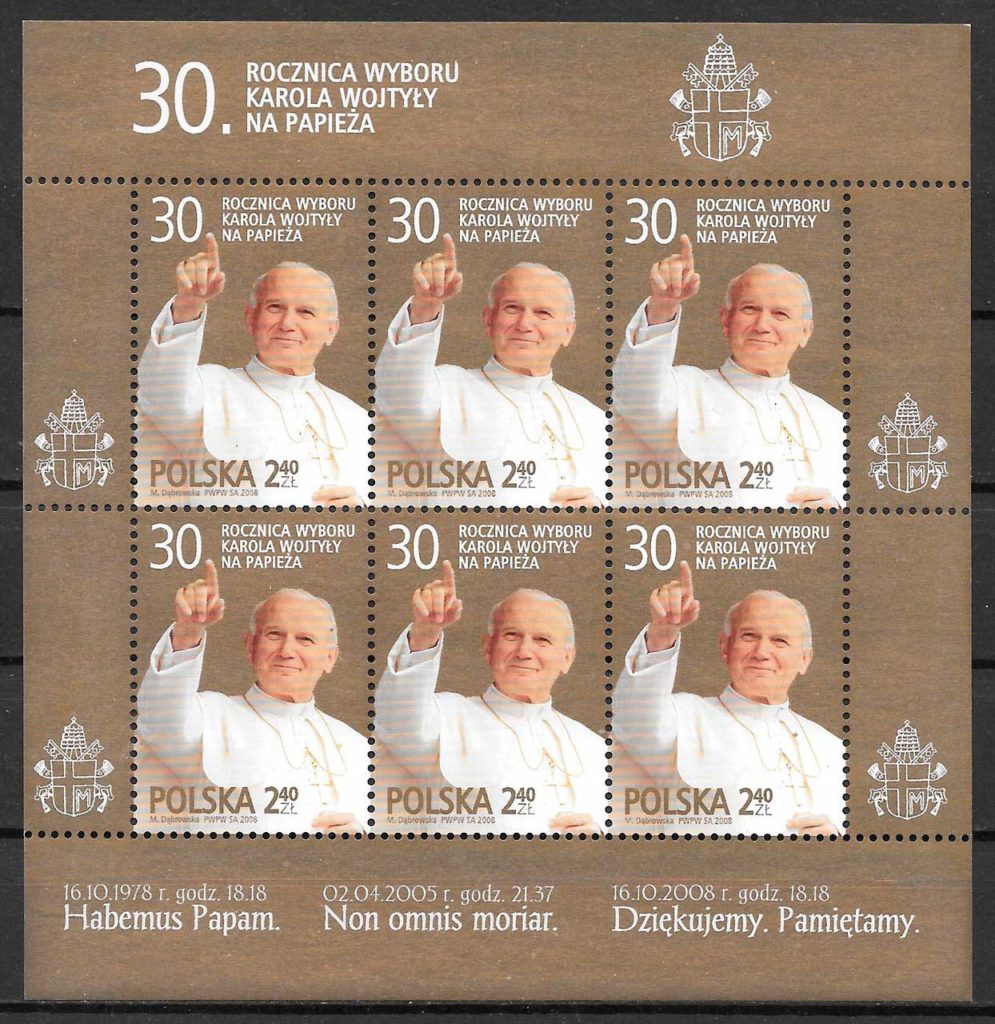 sellos personalidades Polonia 2008