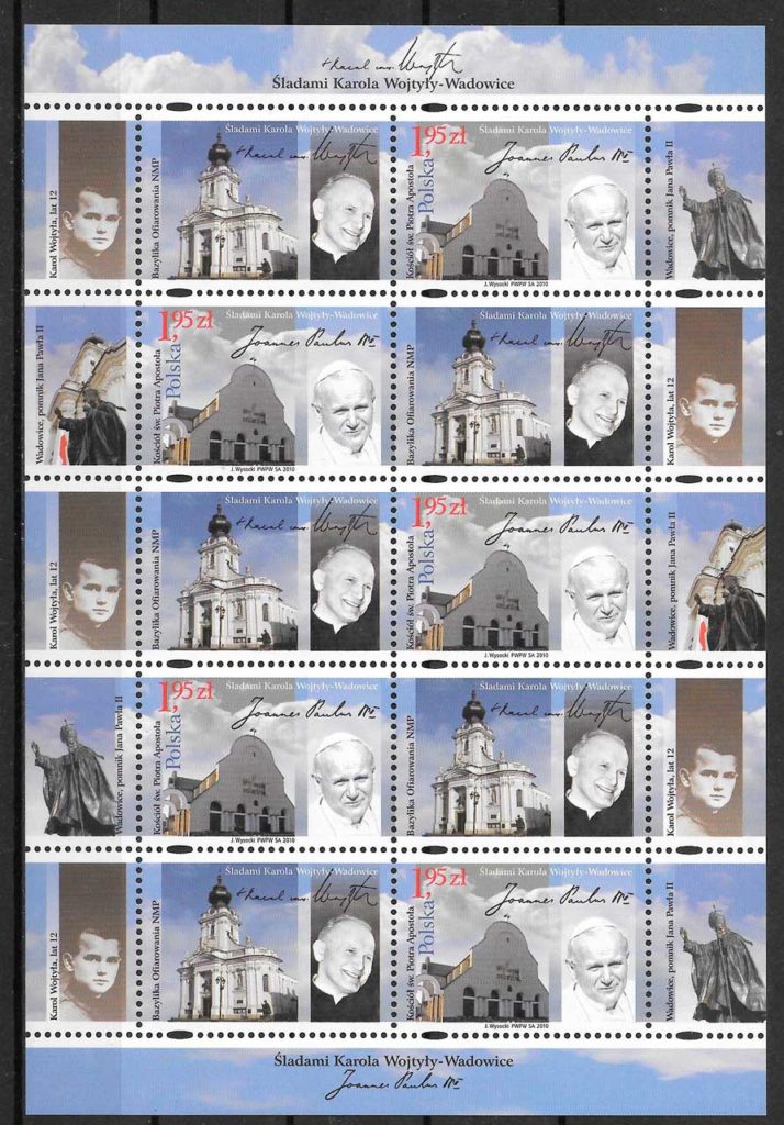 filatelia personalidades Polonia 2010