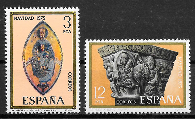sellos navidad Espana 1975