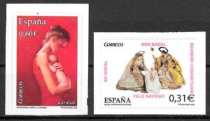 sellos navidad Espana 2008