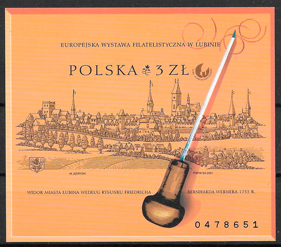 filatelia arquitectura Polonia 2001