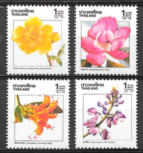 SELLOS FLORA TAILANDIA 1988