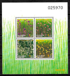 filatelia colección flora Tailandia 1994