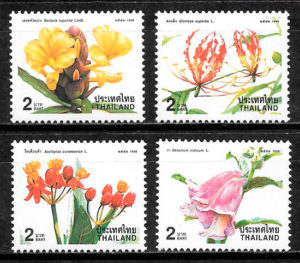 colección sellos flora Tailandia 1998