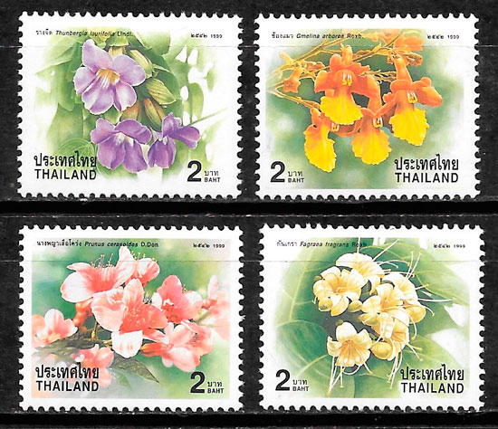 sellos flora Tailandia 1999