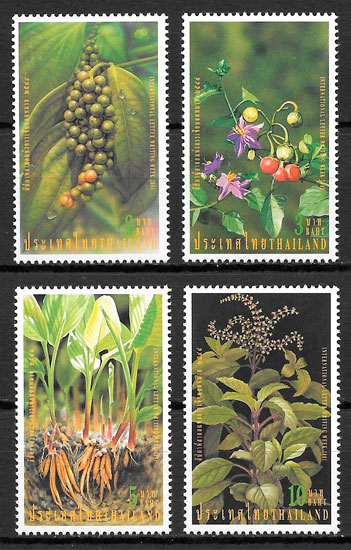 filatelia colección flora Tailandia 2001