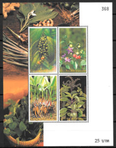 filatelia colección flora Tailandia 2001