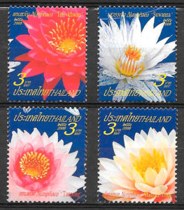 colección selos flora Tailandia 2008