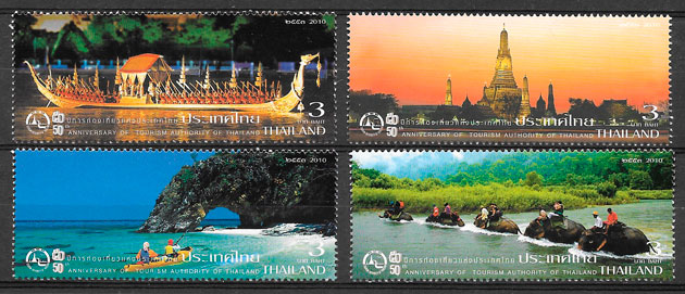 filatelia colección turismo Tailandia 2010