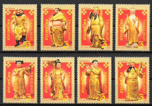 colección sellos arte Tailandia 2011