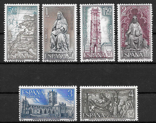sellos Espana arquitectura 1971