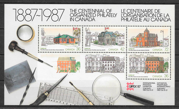 sellos Canada arquitectura 1987