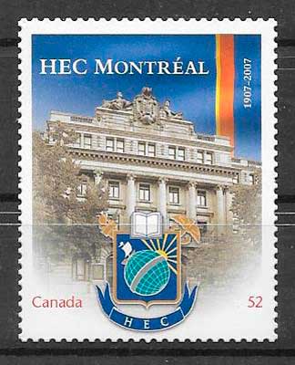 coleccion sellos arquitectura Canada 2007
