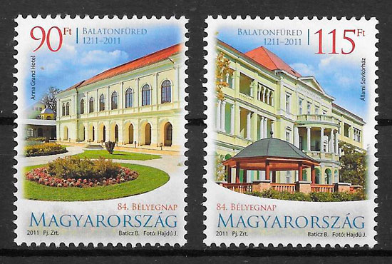 colecion sellos arquitectura Hungria 2011