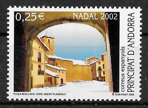 sellos navidad Andorra Espanola 2002