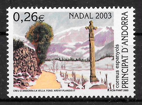sellos navidad Andorra Espanola 2003