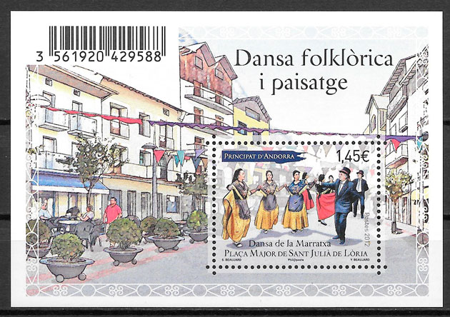coleccion sellos arquitectura Andorra Francesa 2012