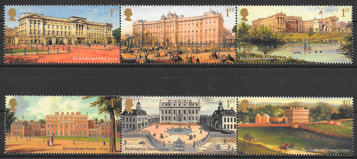 coleccion sellos arquitectura Gran bretana 2013