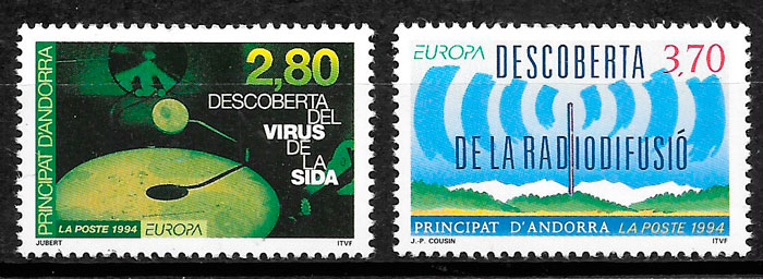selos Europa Andorra Francesa 1994