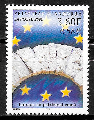 filatelia Europa Andorra Francesa 2000