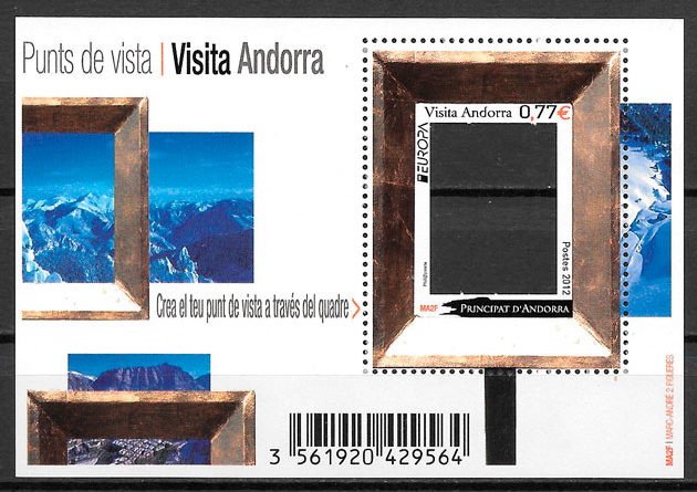 sellos Europa Andorra Francesa 2012