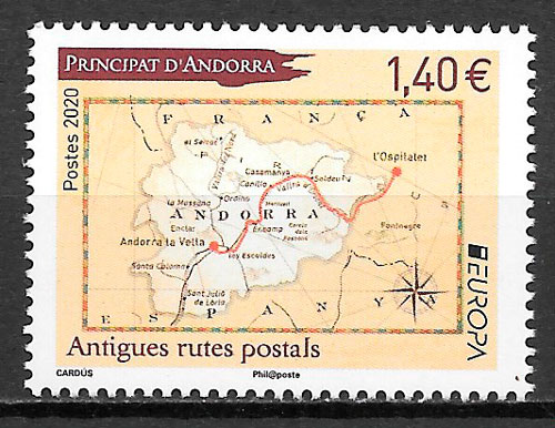 selos Europa Andorra Francesa 2020