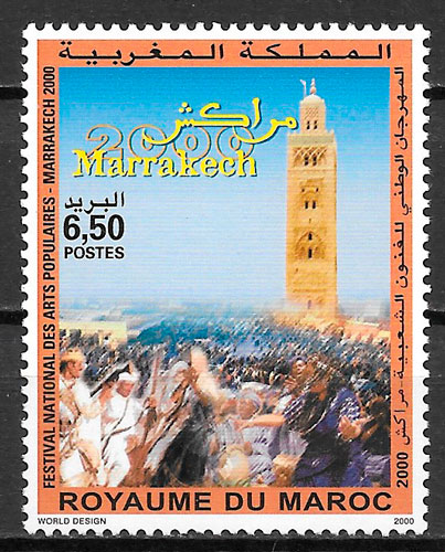 fiatelia arquitecura Marruecos 2000