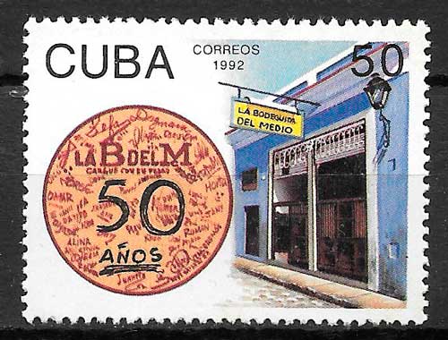 coleccion sellos arquitectura Cuba 1992