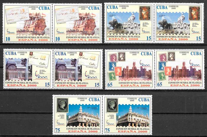 coleccion sellos arquitectura Cuba 2000
