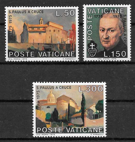 filatrelia coleccion arquitectura Vaticano 1975