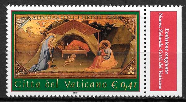 filatelia coleccion navidad Vaticano 2002