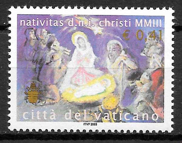 filatelia navidad Vaticano 2003