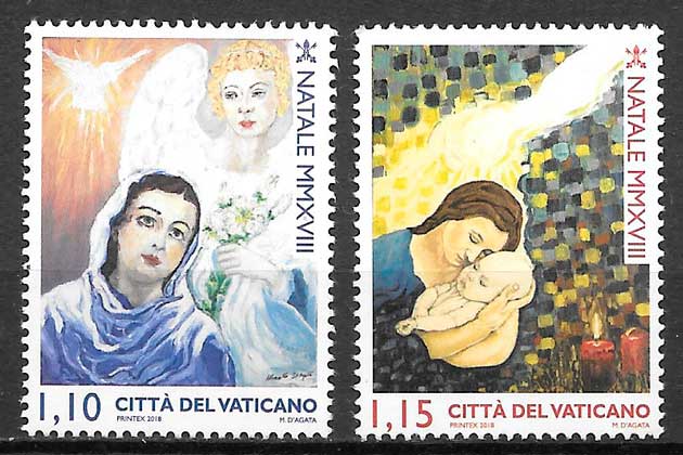 sellos navidad Vaticano 2018