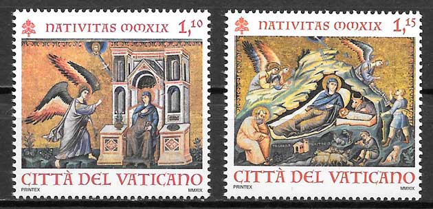 filatelia coleccion navidad Vaticano 2019
