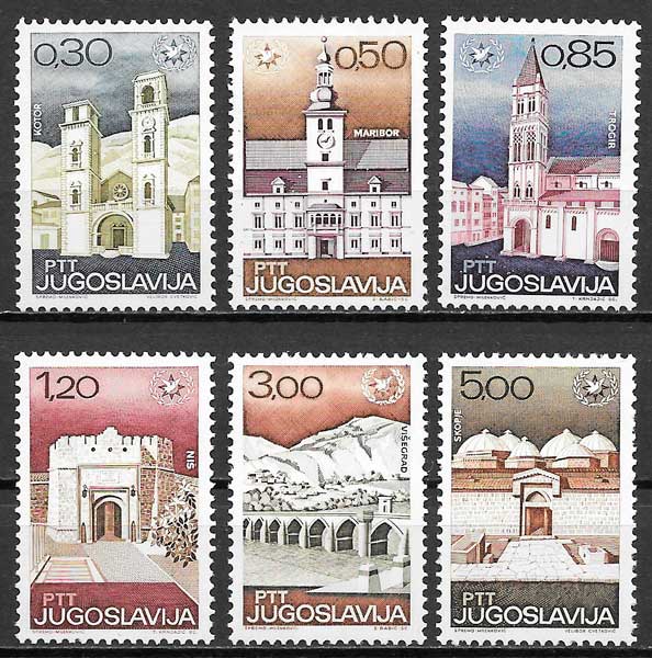 coleccion sellos arquitectura Yugoslavia 1967