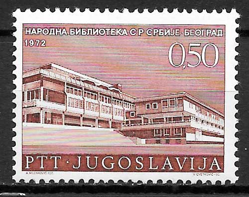 filatelia coleccion arquitectura Yugoslavia 1972