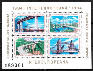 coleccion sellos arquitectura Rumania 1984