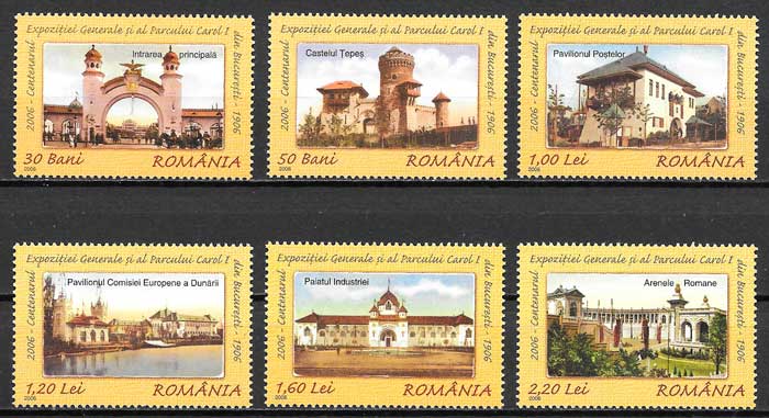 coleccion sellos arquitectura Rumania 2006