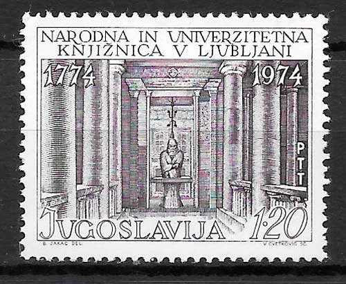 coleccion sellos arquitectura Yugoslavia 1974