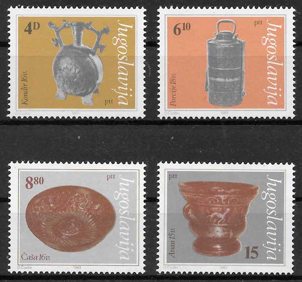 coleccion sellos arte Yugoslavia 1983