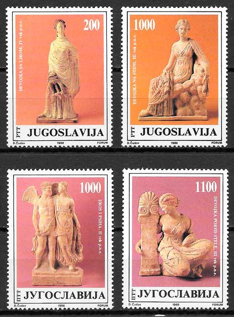 sellos arte Yugoslavia 1988